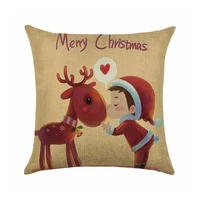 christmas tree santa claus elk throw pillowed caseed cushion covered home sofa decor