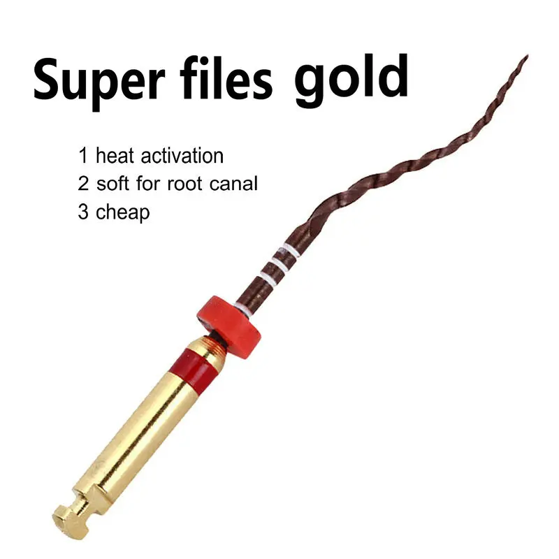 Dental rotary super filesgold files rotary golden files niti heat activation endodontic flexible dentist Use for Root canal