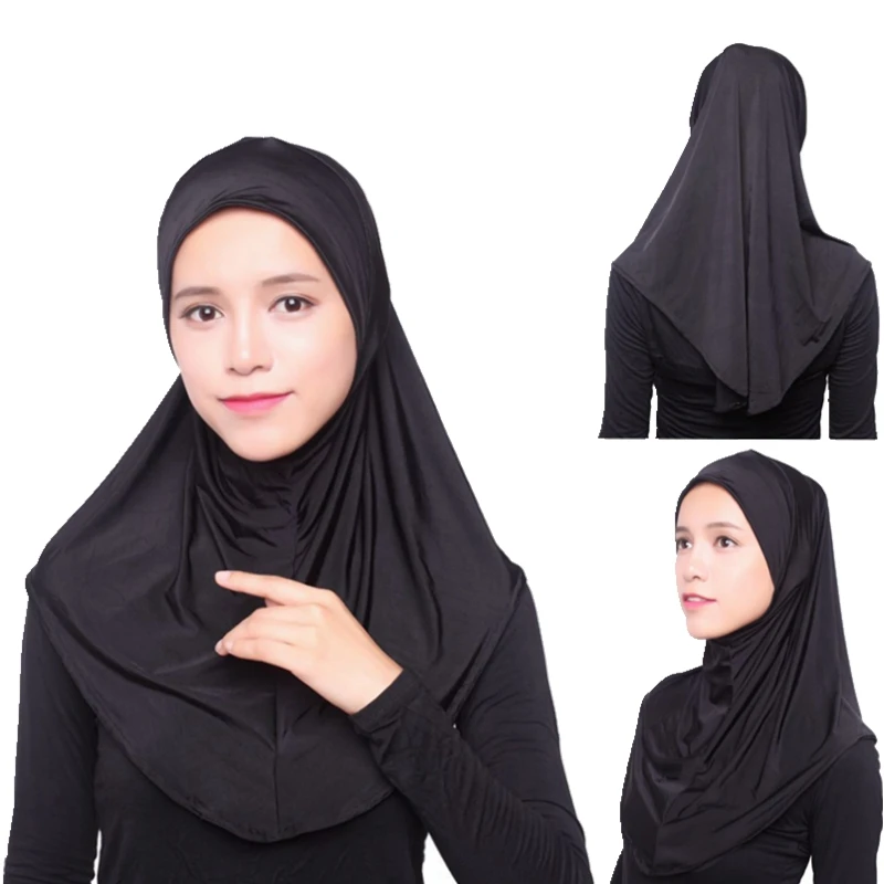 

Женская шаль, платок на голову, Рамадан, полное покрытие, мгновенный хиджаб с кепкой, шапка Амира, ниндзя, шапочка, мусульманская повязка