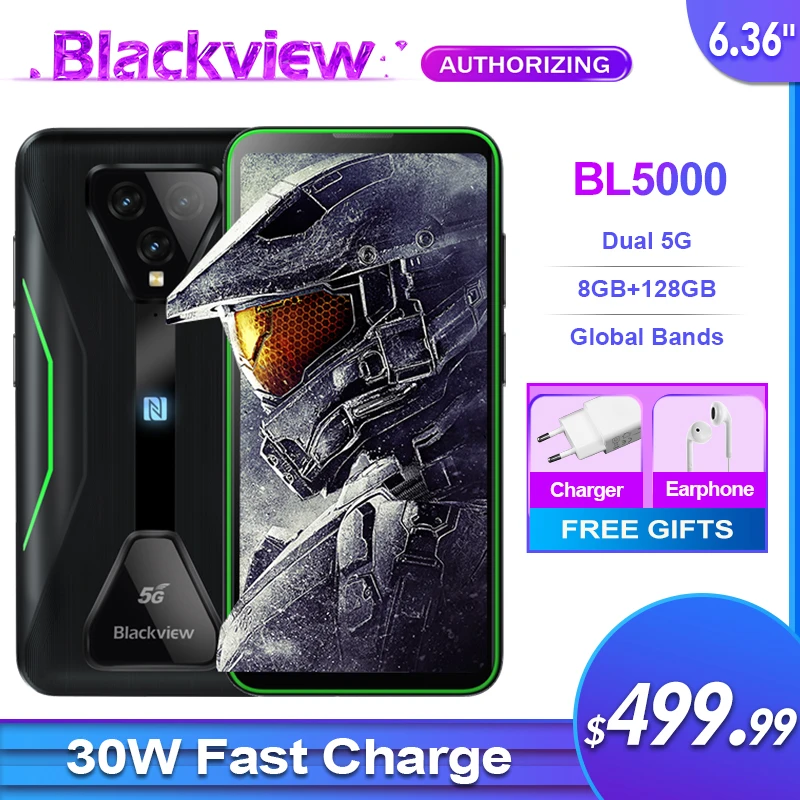 Blackview BL5000 смартфон с 5 дюймовым дисплеем ОЗУ 8 Гб ПЗУ 128 ГБ 12 МП|Смартфоны| |