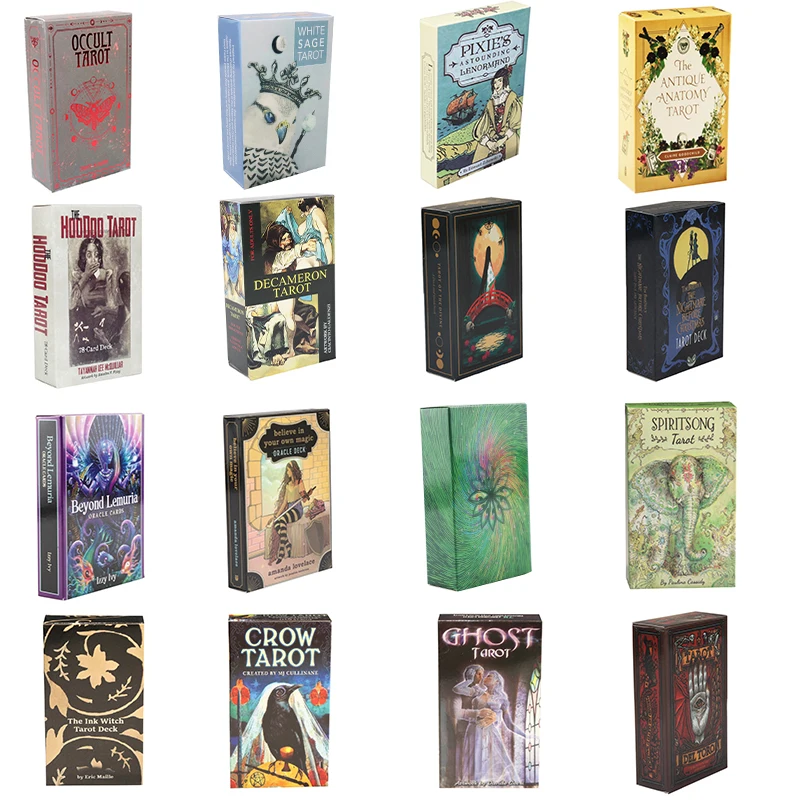 

Mystery Tarot Cards Divination Oracle Card Deck Party Board Game Family Fun Card Game Beginner English Version PDF Guide Book