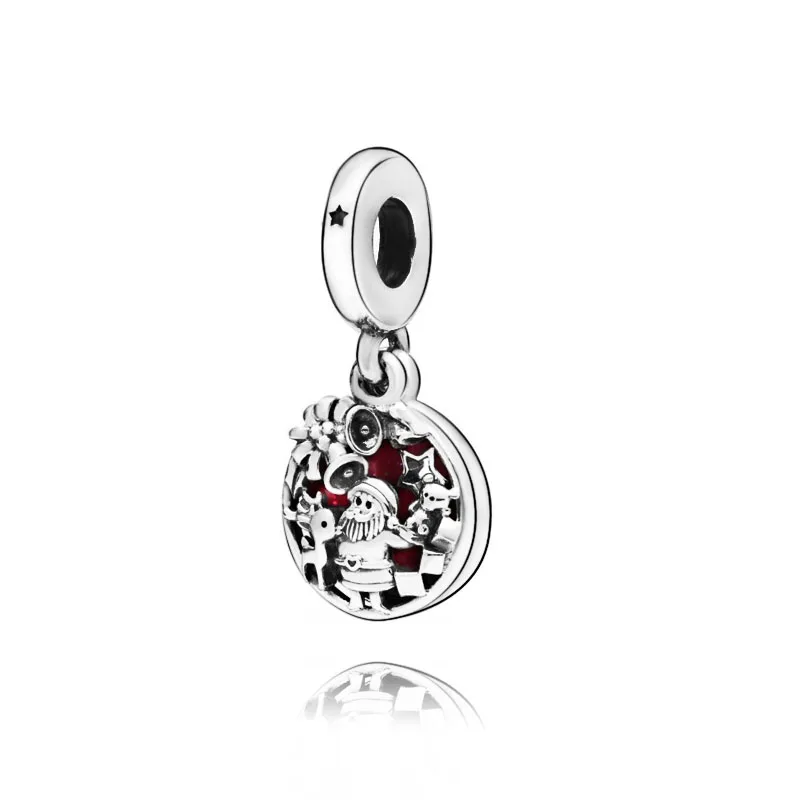2019 Winter 925 Silver Pendant Christmas Bead fit Original Pandora charms Bracelet necklace trinket jewelry for women DIY making | Украшения