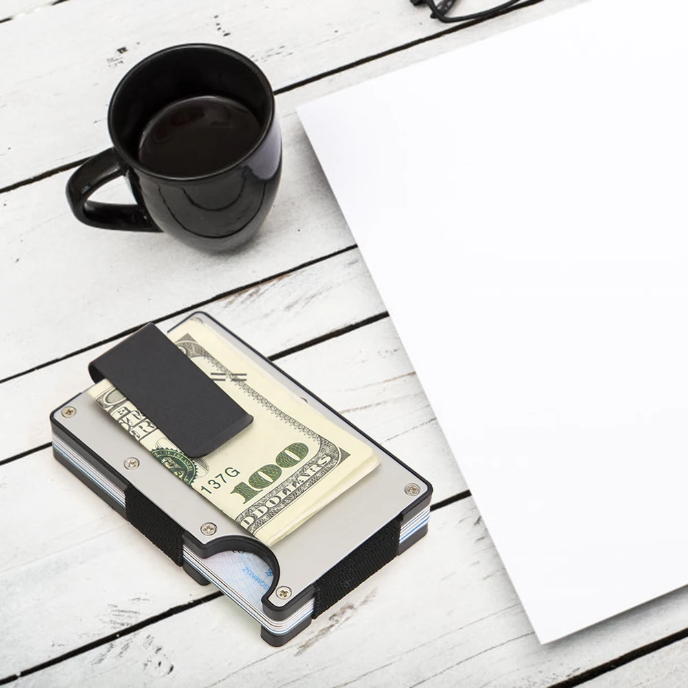 Новинка алюминиевый тонкий органайзер для кредитных карт модный металлический