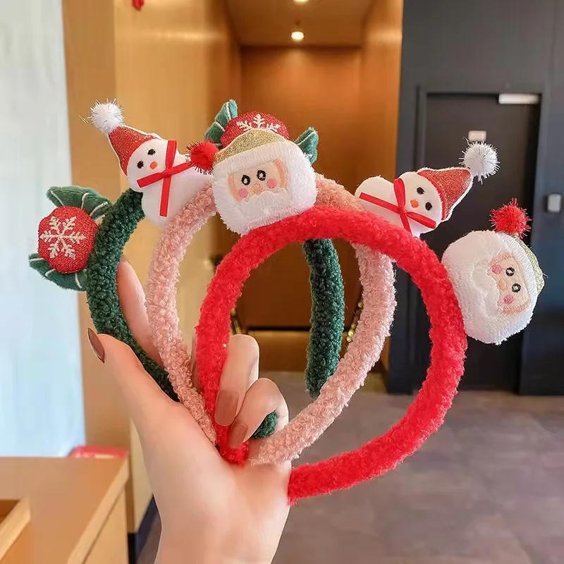 

2021 Christmas New Lamb Headband Santa Claus Elk Headband Christmas New Year Gift Girl Hair Accessories Party Headband