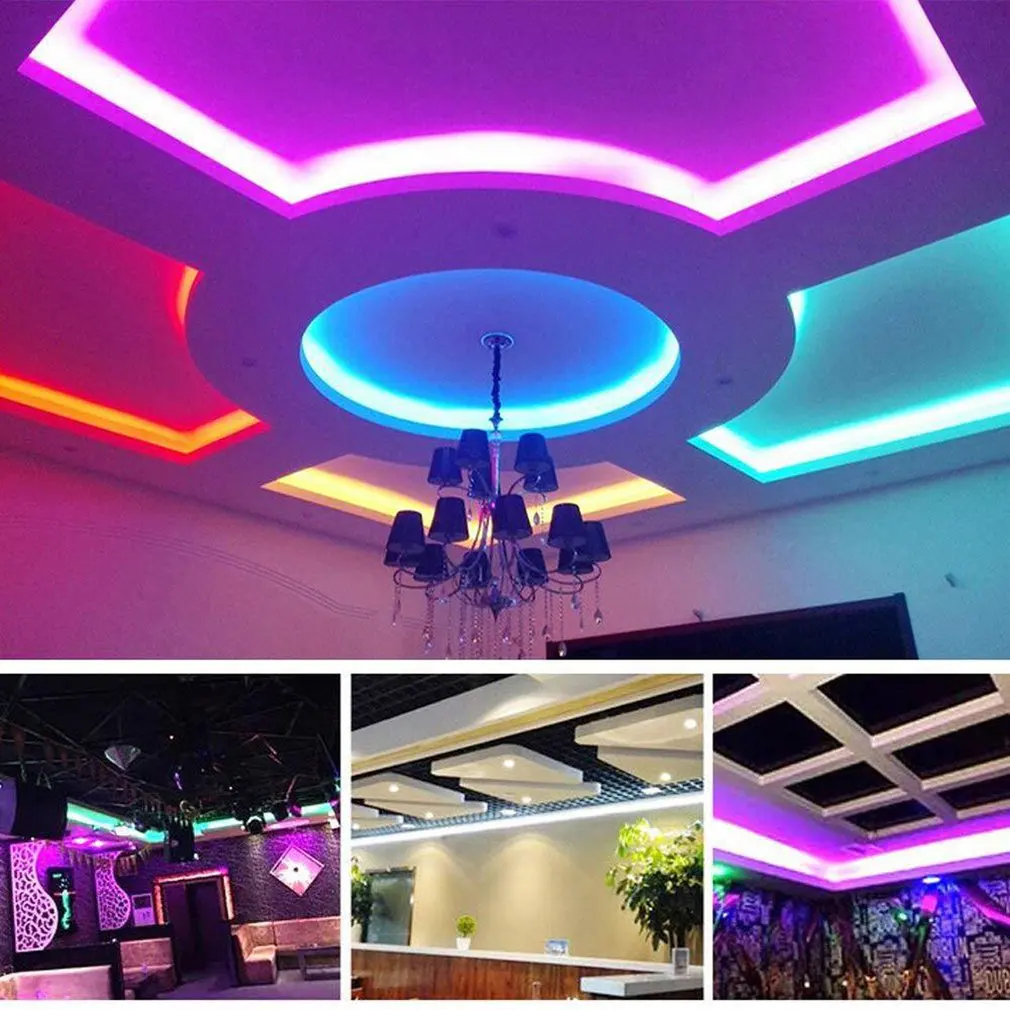 

Smd3528 600 Light Not Waterproof +44 Key Infrared Controller Rgb Symphony Color Changing Soft Led Strip