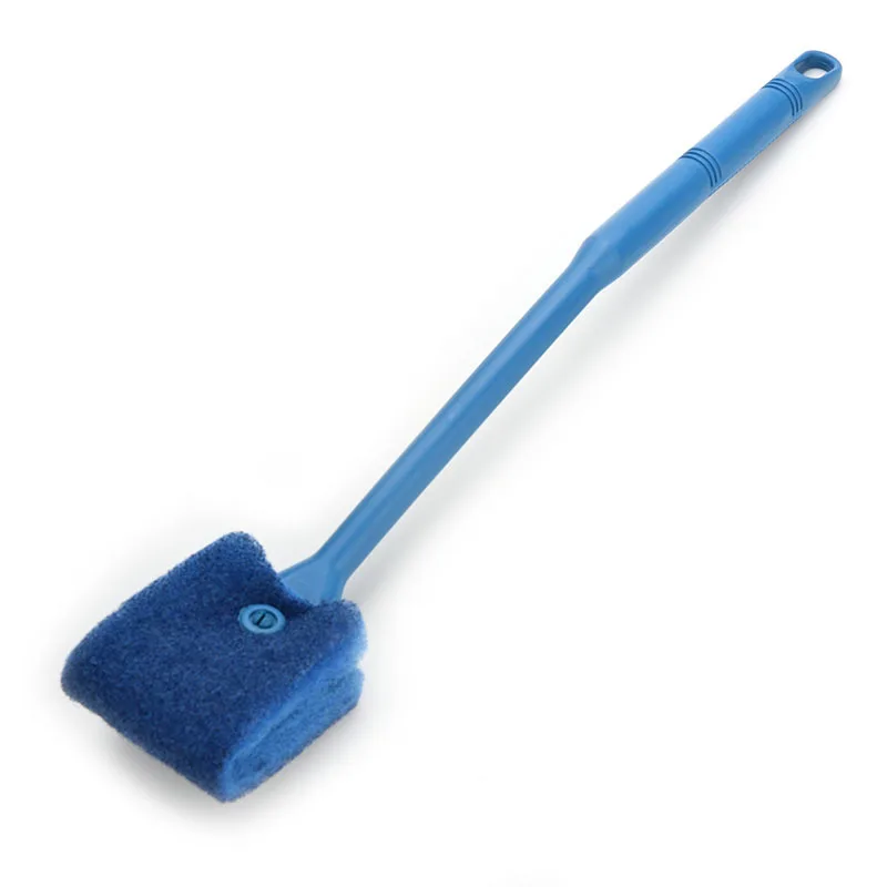 

1PC Fish tank brush long handle brush double-sided cleaning brush aquarium tank wiper turtle tank cleaning appliance length 40cm