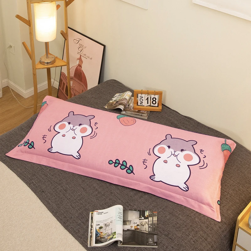 Мягкий дышащий хлопковый длинный Чехол для подушки с цветочным принтом двойное