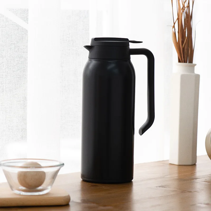 Простая бутылка для воды вакуумная фляжка термос из нержавеющей стали с ручкой