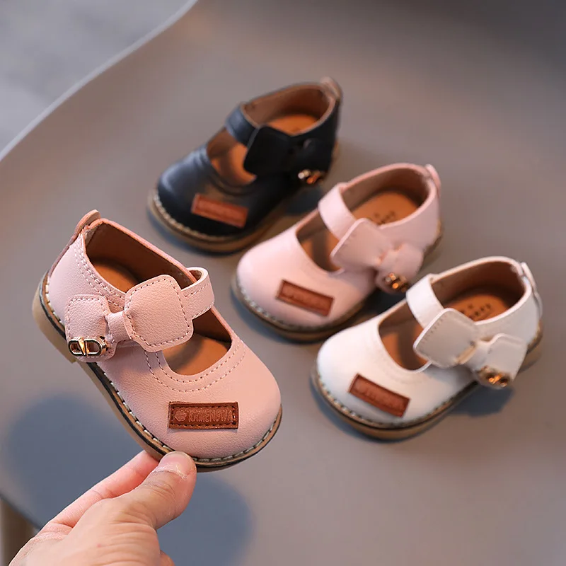 Туфли принцессы для девочек, новинка 2021, детская обувь с мягкой подошвой, модная Милая обувь для малышей, повседневные Нескользящие дышащие ...