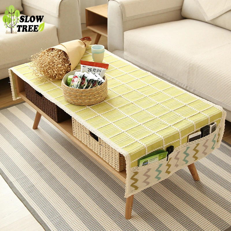 Скатерть для кофе Slow Tree маслостойкая из хлопка и льна тканая многофункциональная