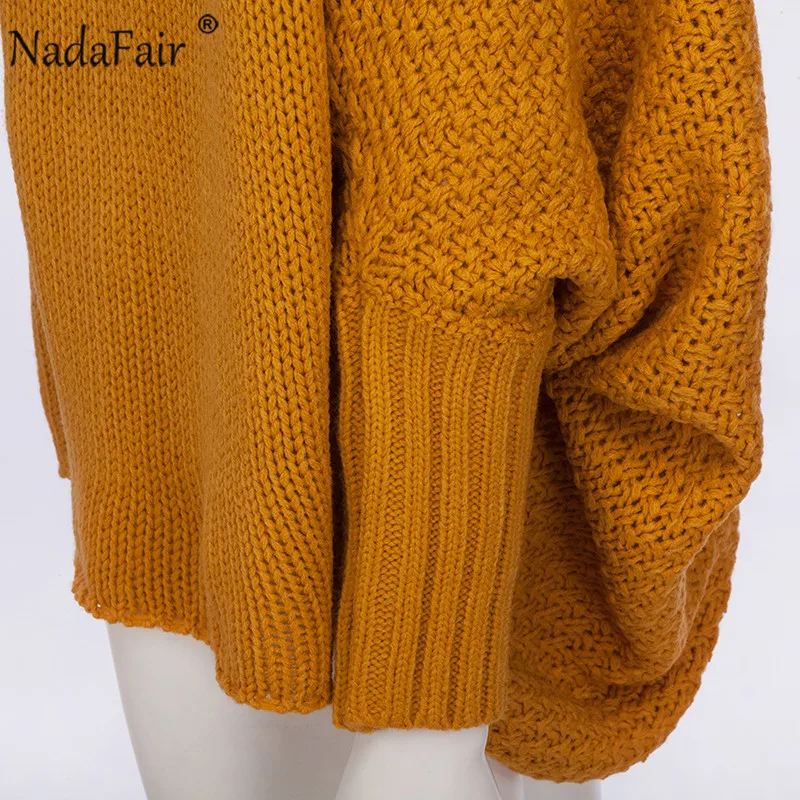 Nadafair вязанный длинный кардиган с рукавом летучая мышь, Женский вязаный осенний Повседневный зимний свитер, кардиган, женский джемпер, пальто