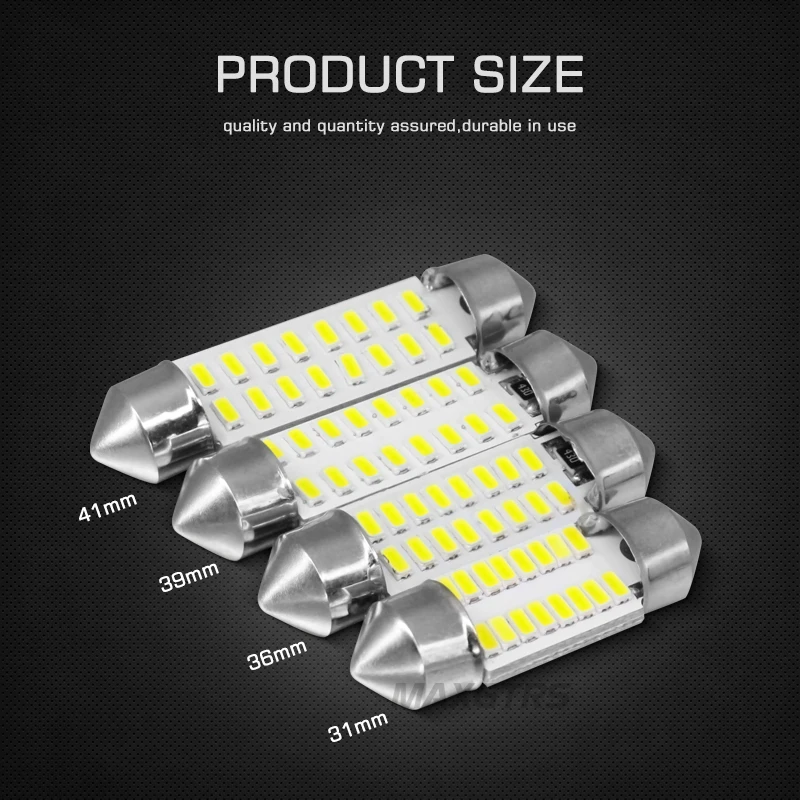 10x Canbus Led гирлянда 31 мм 36 39 42 SV8 5 C10W C5W 3014 SMD 12 В лампа освещения автомобильный Купол