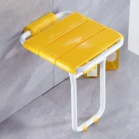 Wall Mounted Bath Stool Stainless Steel PVC Plastic Bathroom Wall Foldable Bench F olding Shower Chair Shower F olding Seat