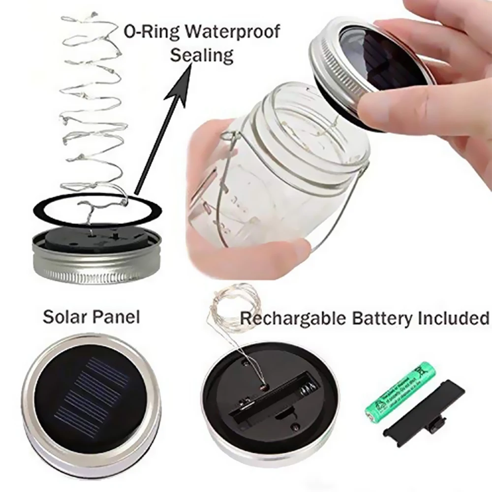 Светодиодный светильник на солнечной батарее 20 светодиодных ламп гирлянда