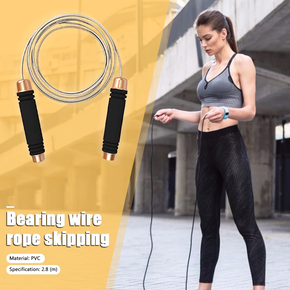 

Gym Fitness Skipping Ropes Ball-Bearing Workout Jump Rope Equipment Training for Easy Safety Working-out Ornaments
