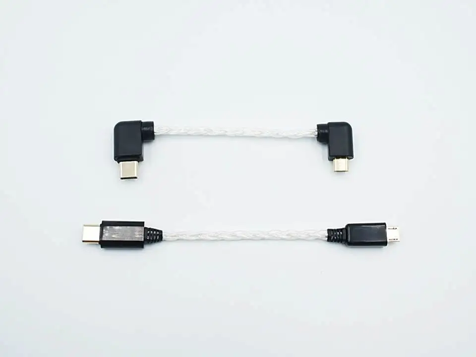 Посеребренный кабель с разъемами типа C и Micro USB|Аксессуары для наушников| |