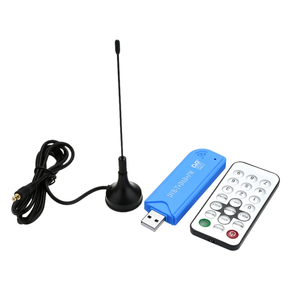 Мини Портативный цифровой USB 2 0 TV Stick DVB-T + DAB FM RTL2832U FC0012 чип Поддержка SDR тюнер