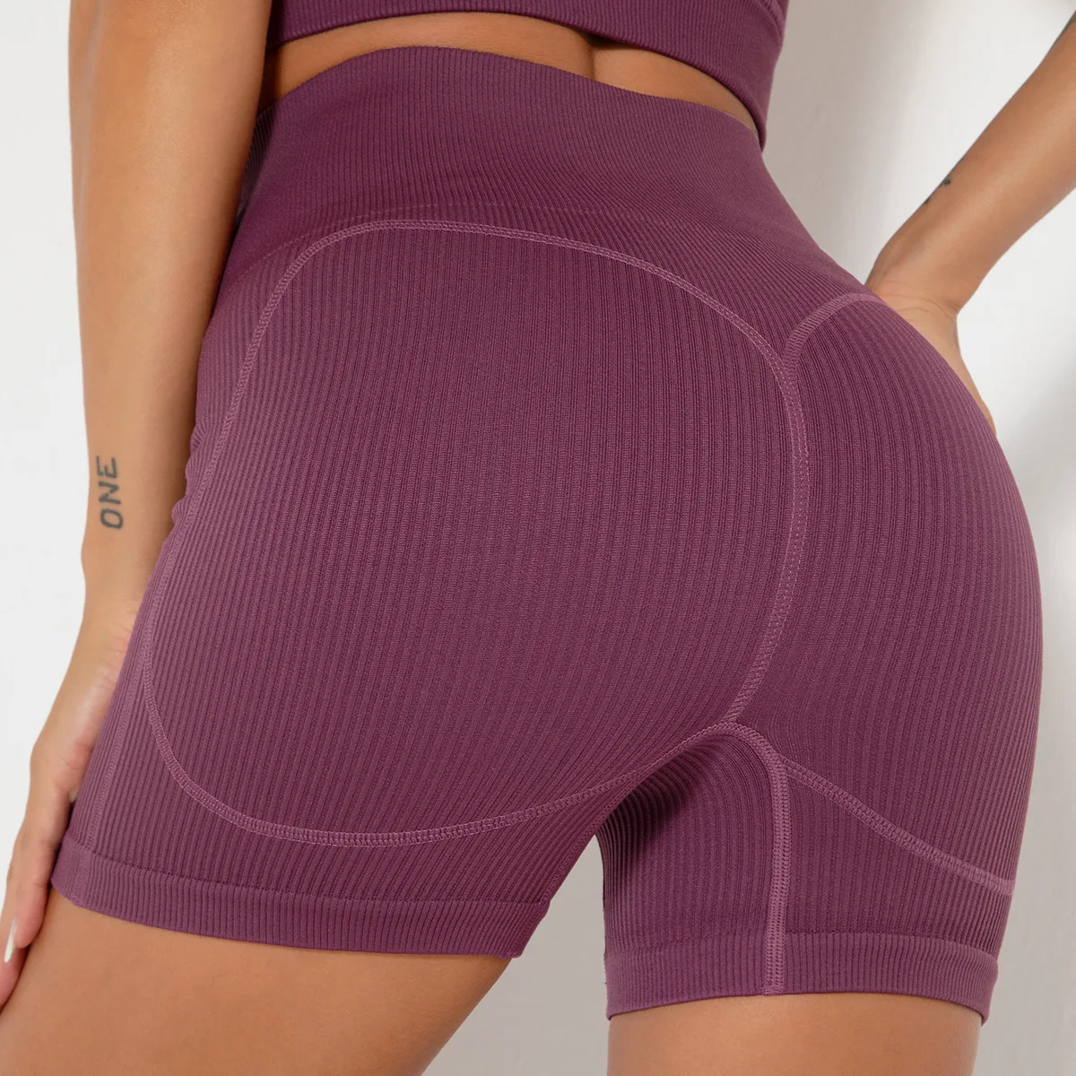 

Yoga Biker Shorts Women High Waist Gym Seamless Shorts Womens Stripe Booty Leggings Workout Shorts Fitness Clothing