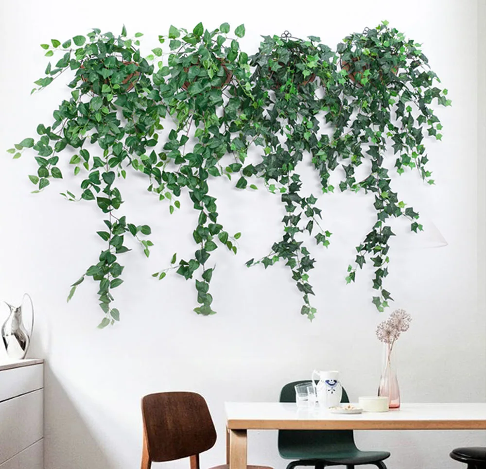 Искусственное украшение яркие виноградные листья из ротанга Вагина трава