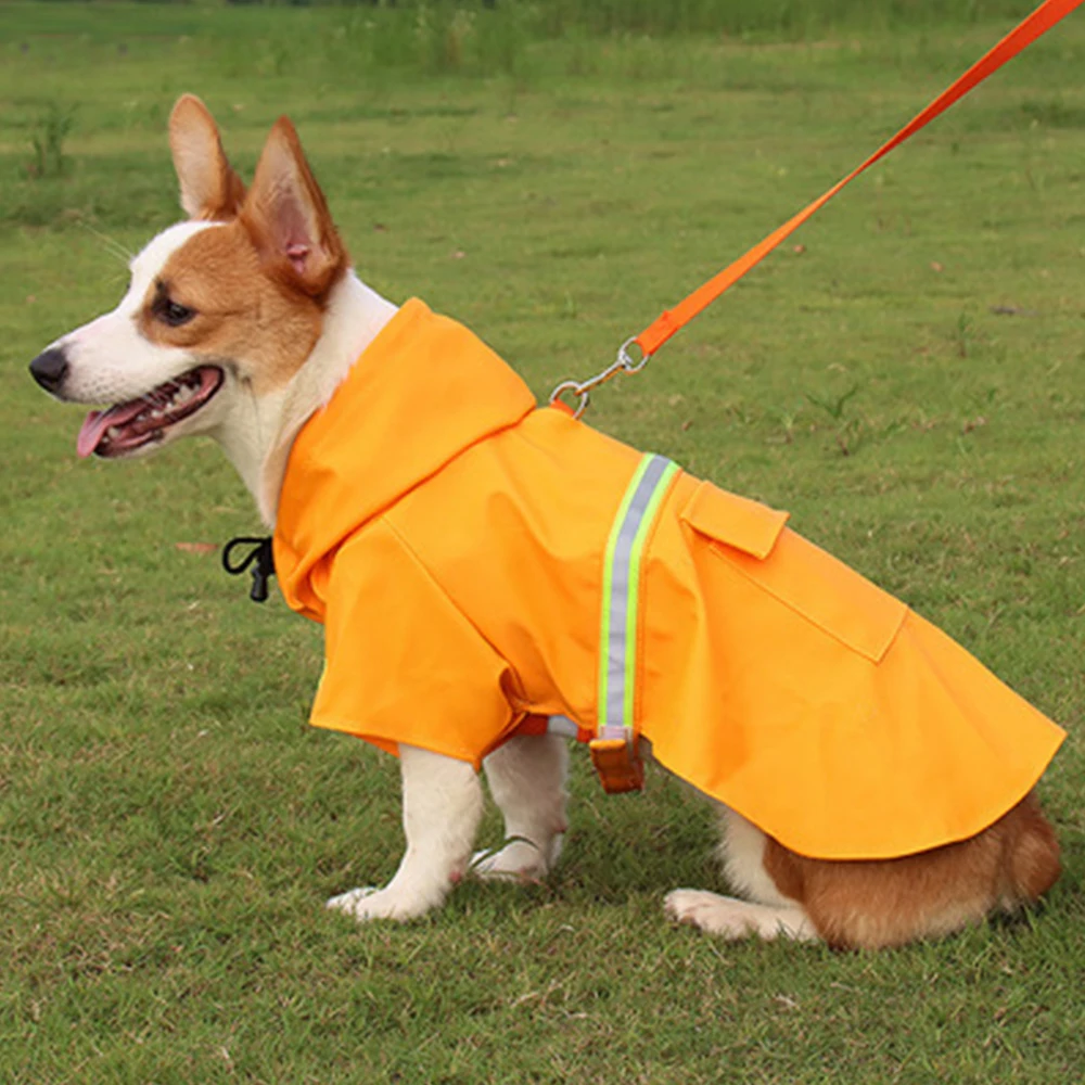 

S-5XL Pets Small Dog Raincoats Reflective Small Large Dogs Rain Coat Waterproof Jacket Fashion Outdoor Breathable Puppy Clothes