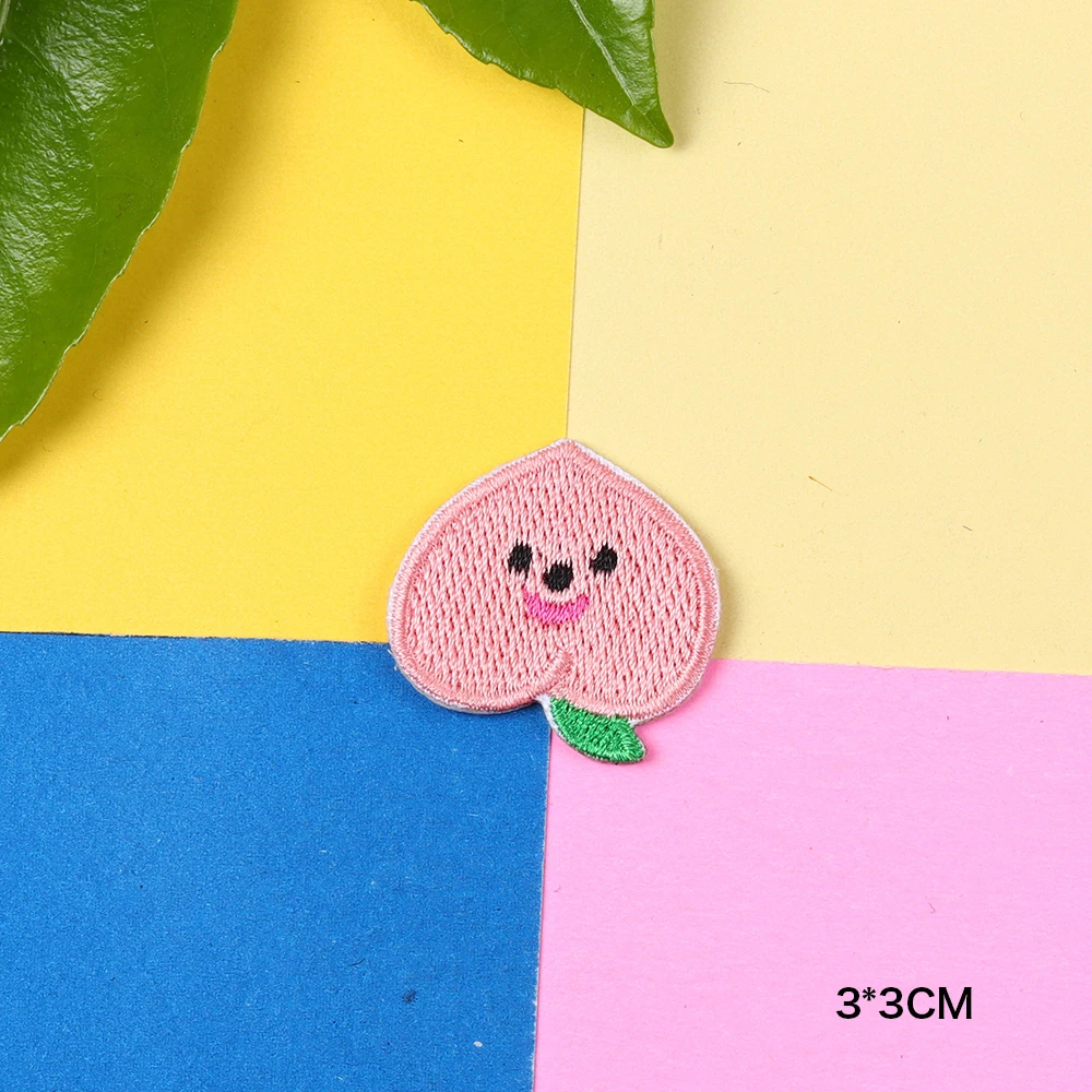 Еда фрукт авокадо клубника персик патч железа на нашивки в форме яиц для одежды