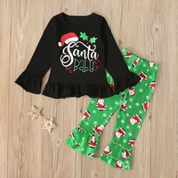 girls sets santa claus toddler girl clothes little girls christmas outfit sleepwear kids baby girl pyjamas night suits for kid