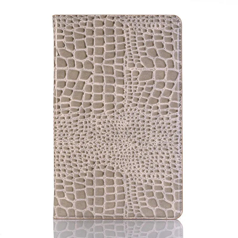 Чехол-подставка для Samsung Galaxy Tab A 8,0 T290 SM-T290 T295 T297 S-Pen cover TabA 8 из крокодиловой кожи, жесткий чехол для планшета - Цвет: gray