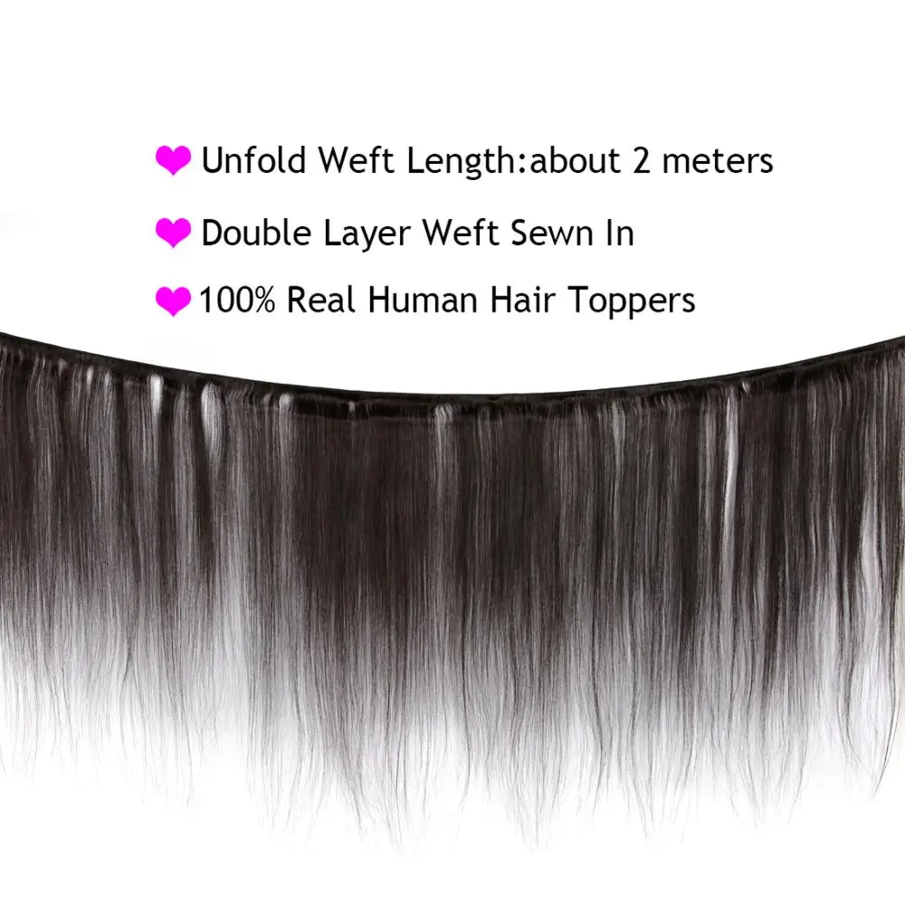 Прямые индийские искусственные волосы Remy с застежкой 3 пряди кружевные для