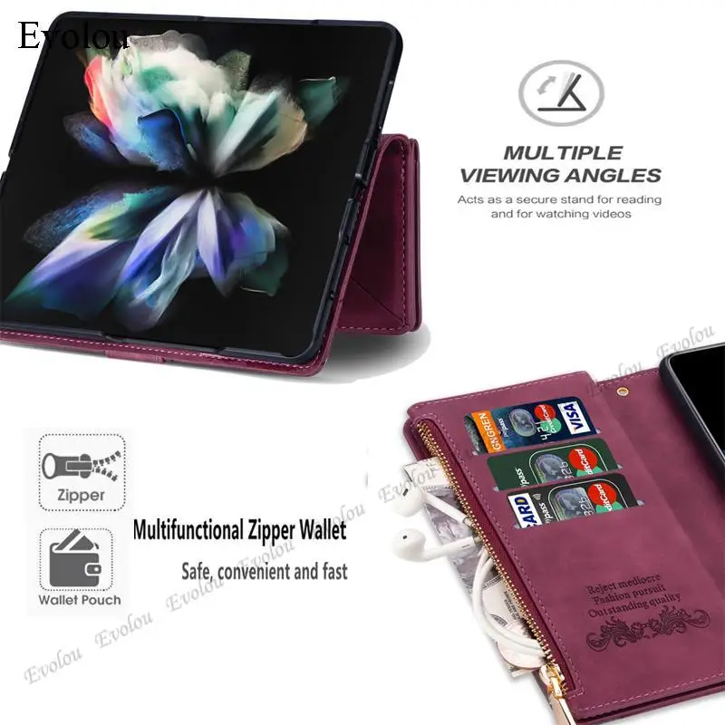 Кожаный чехол-книжка для Samsung Galaxy Z 3 | Мобильные телефоны и аксессуары