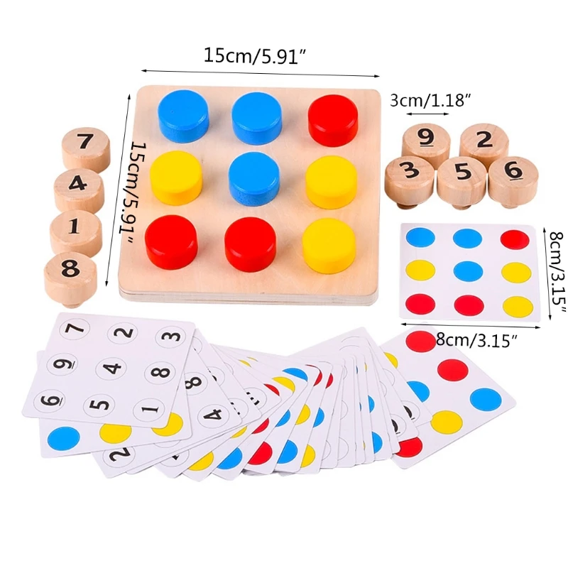 

Number Shape Puzzles Learning Board Toy - Ideal Early Educational Learning for Kindergarten Toddlers & Preschools