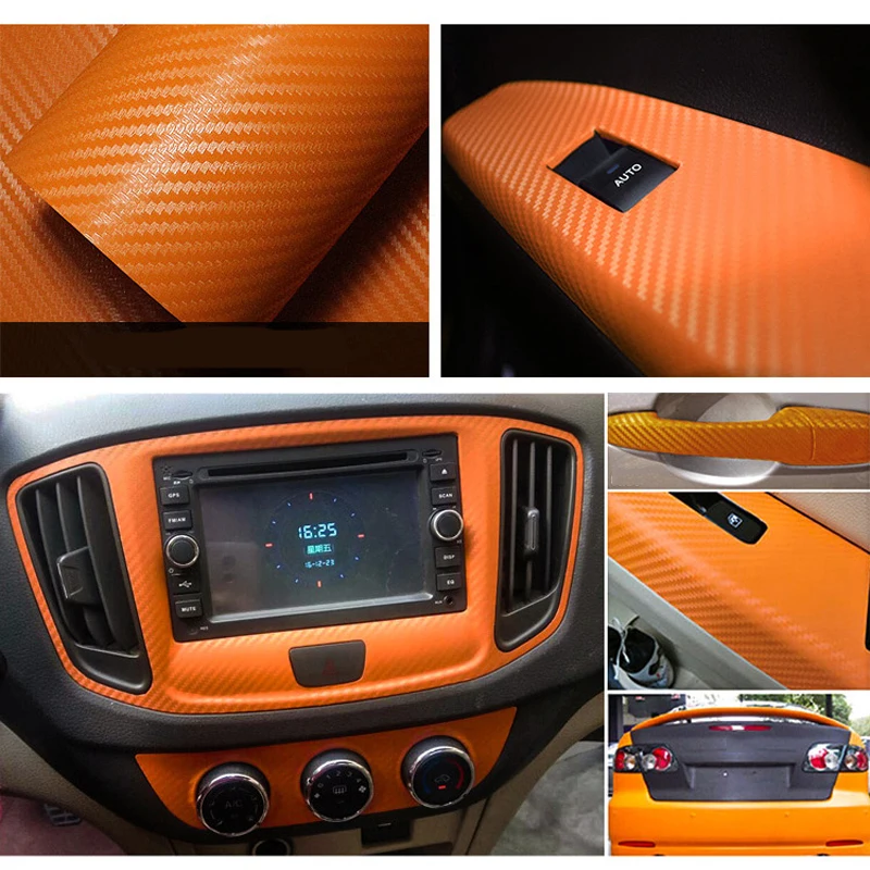 Posbay 3D виниловая пленка из углеродного волокна для стайлинга автомобиля