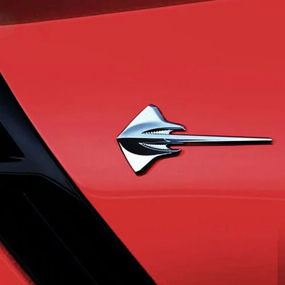 DSYCAR 1 пара 3D металлический стилус с логотипом фото + 4 шт. рифленый стиль