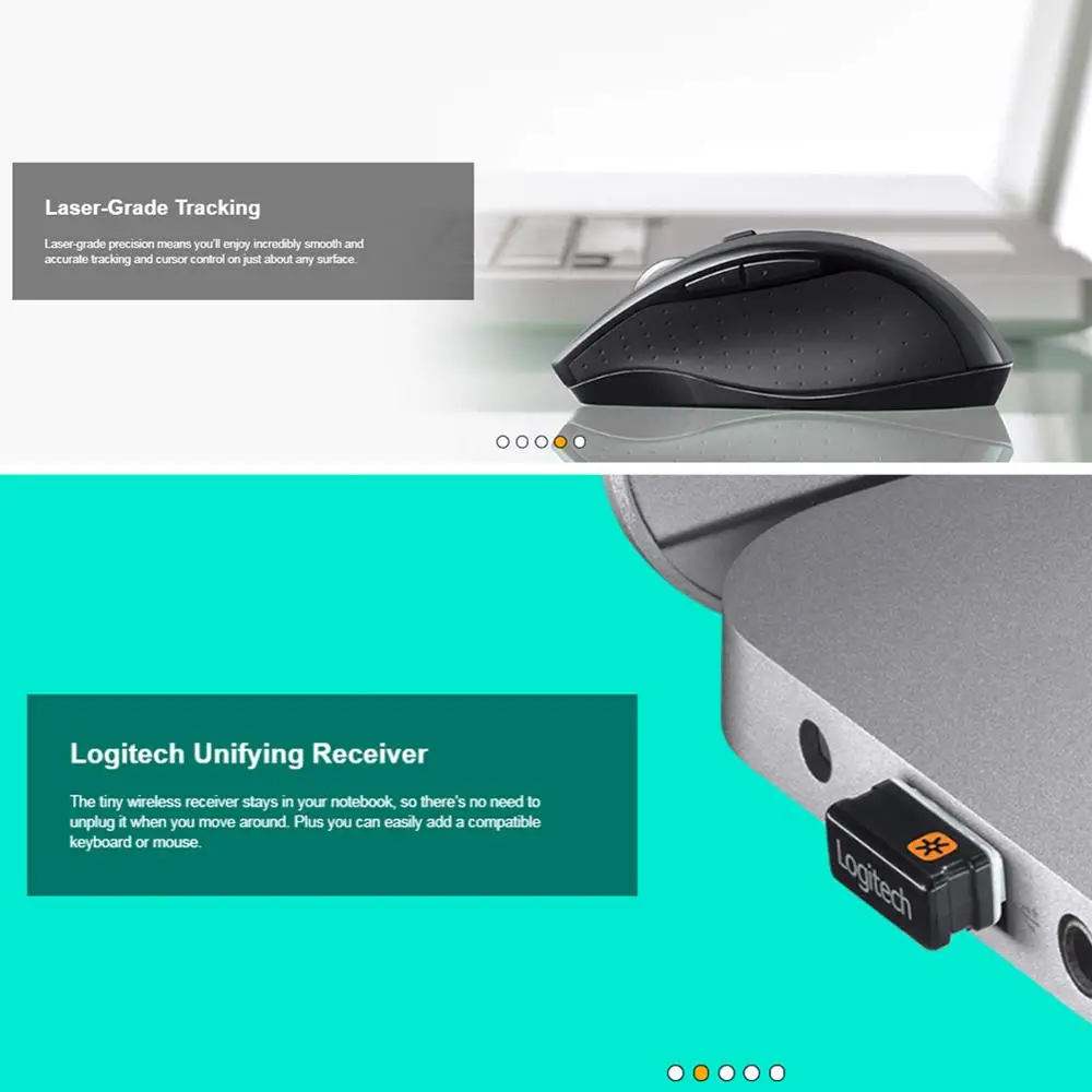 Беспроводная мышь Logitech M705 3 года работы от батареи usb приемник серая компьютерная