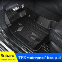 tpe waterproof foot pad for subaru forester 2019 2020 2021 dust proof tail box mat water proof interior protection accessories
