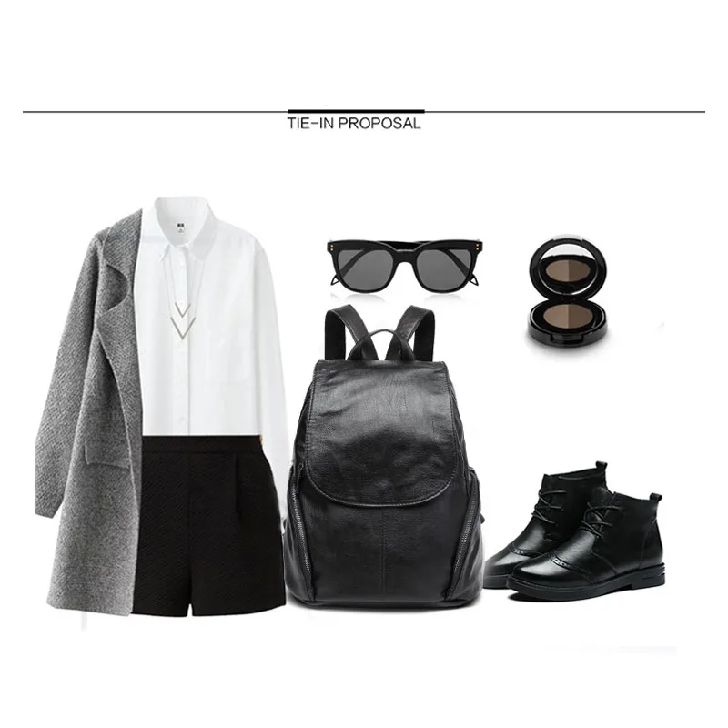 Женский рюкзак Корейская версия дикой моды модный кожаный повседневный