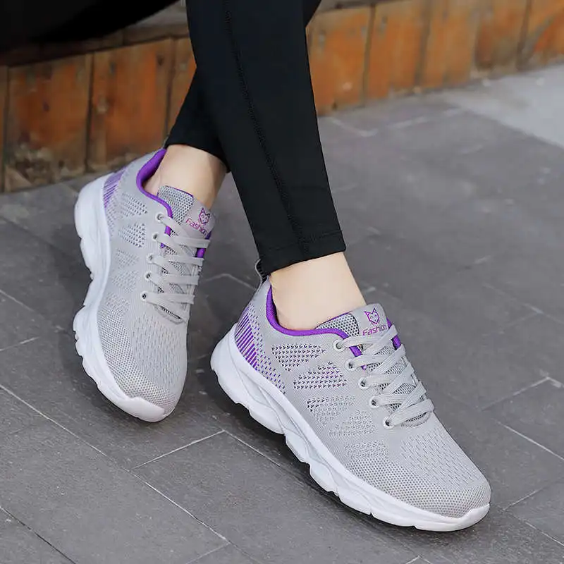 

Кроссовки женские сетчатые, спортивная обувь для бега, белые, 33-39