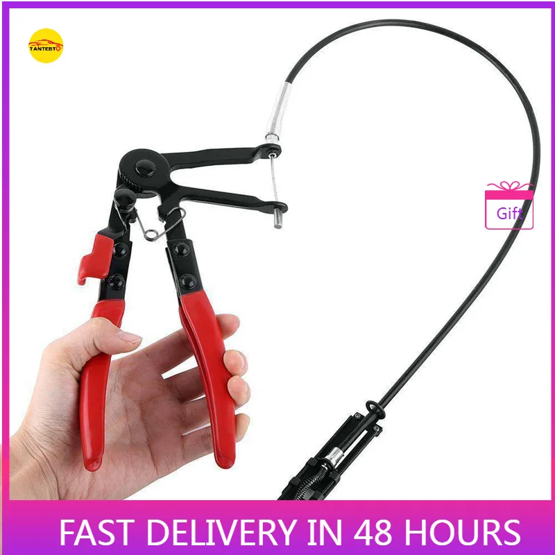 Auto Vehicle Tools Cable Type Flexible Wire Long Reach Hose Clamp Pliers For Car Repairs Hose Clamp Removal Tool