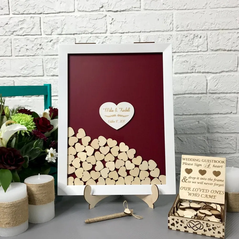 Индивидуальная элегантная деревянная Гостевая книга Corlour альтернатива