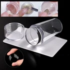 1 шт. набор пластин для стемпинга ногтей прозрачный Желейный силиконовый для французских Типсы для маникюра пластина штамп лак трафарет штамп скребок