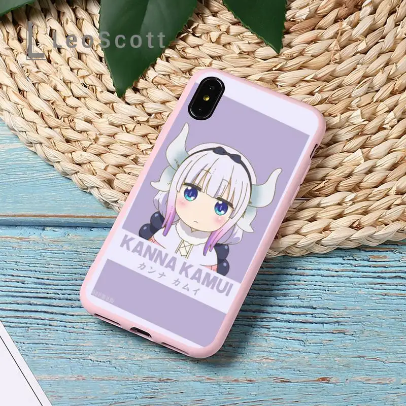 

Miss Kobayashi's Dragon Maid Phone Case Candy Color for iPhone 11 12 mini pro XS MAX 8 7 6 6S Plus X 5S SE 2020 XR
