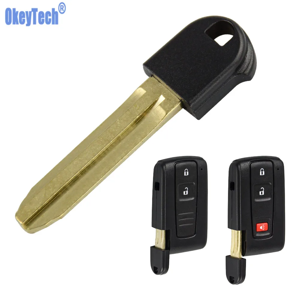

OkeyTech 10pcs/lot For Toyota Prius Corolla Camry Yaris Rav4 Chr Accessories Smart Car Key Blade Uncut Knife For Toyota Key Case