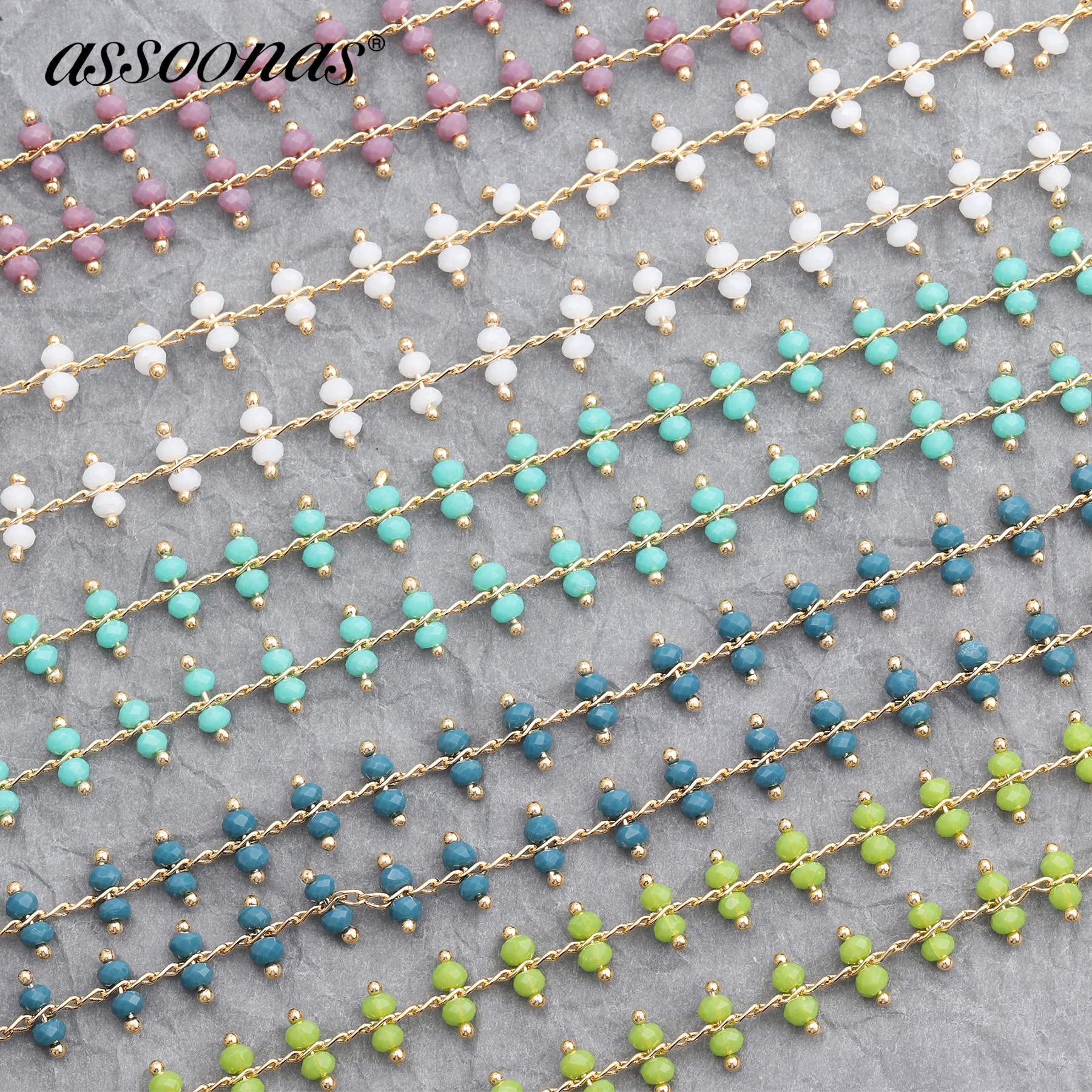 assoonas C49 18K gold bead chain jewelry accessories findings hand made charm making diy earrings pendant 1m/lot | Украшения и