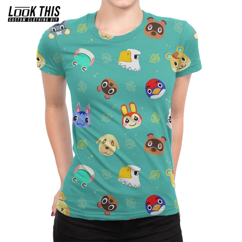 

Animal Crossing 3D Cute Pet Graphic Tops Tee Print Unisex Women's Oversized T-shirt Harajuku Hot Game Girl T-shirts Streetwear
