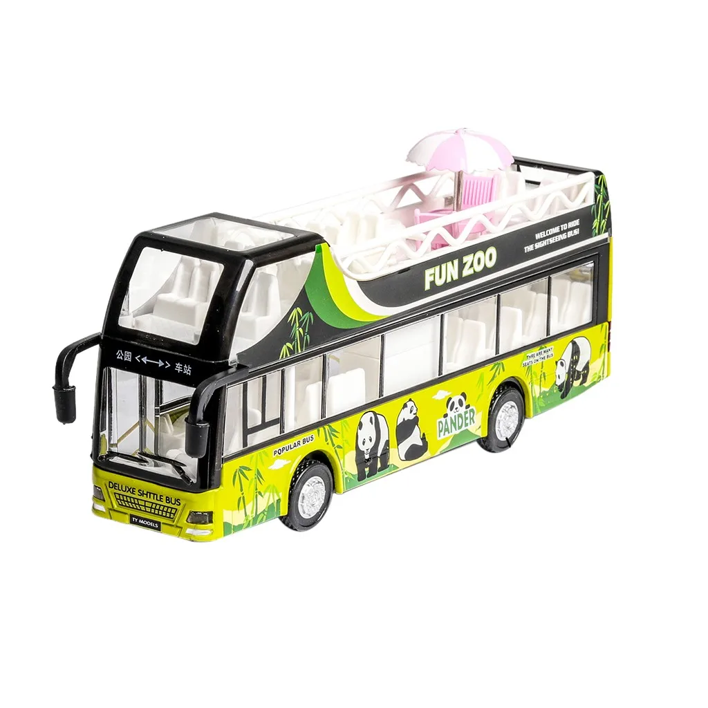 Модель игрушечного автобуса для путешествий двухслойный экскурсионный автобус R