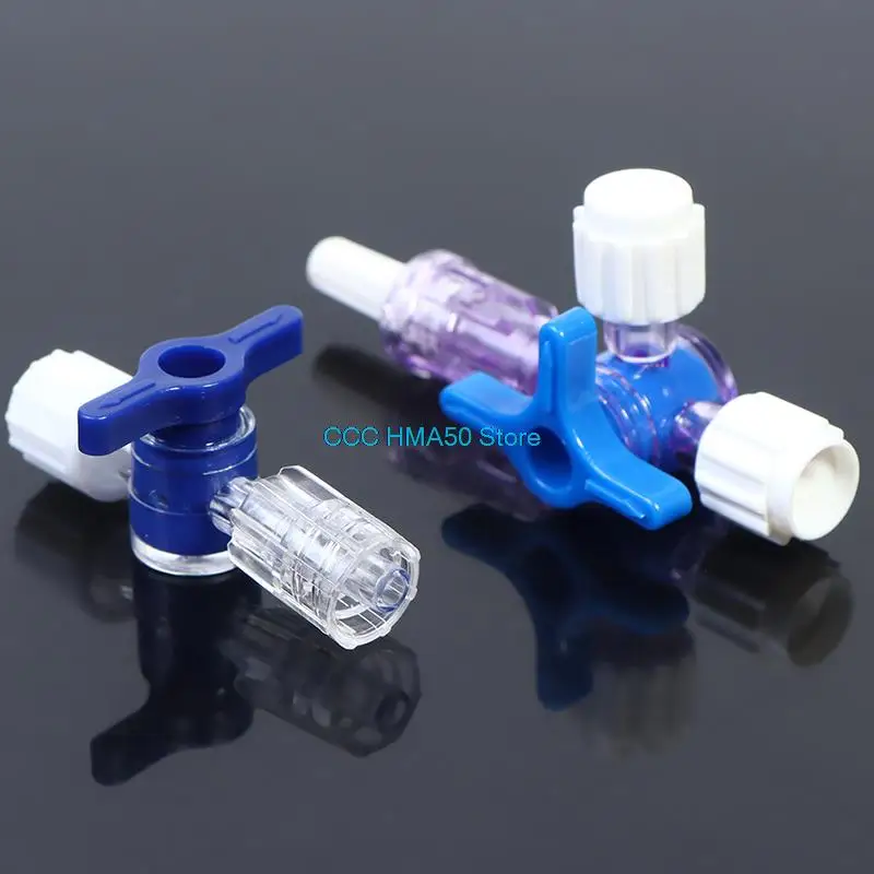 Пластиковый трехсторонний двухсторонний стопорный кран для клинических больниц