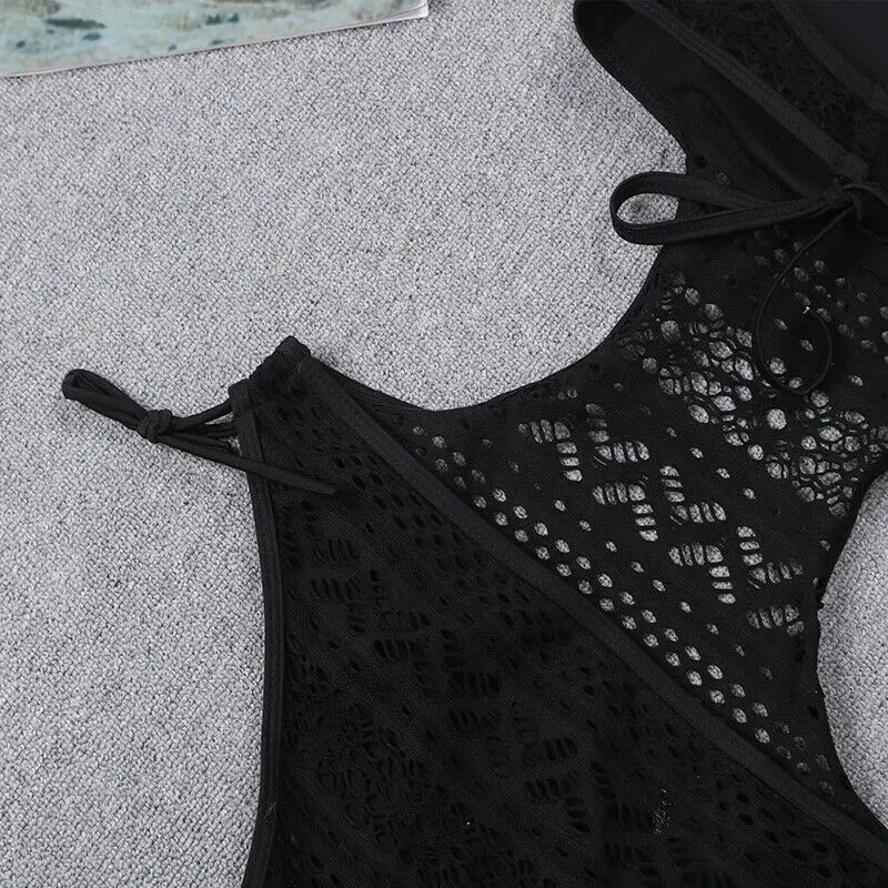 2020 летний модный женский купальник сексуальный цельный пуш ап кружевное ажурное