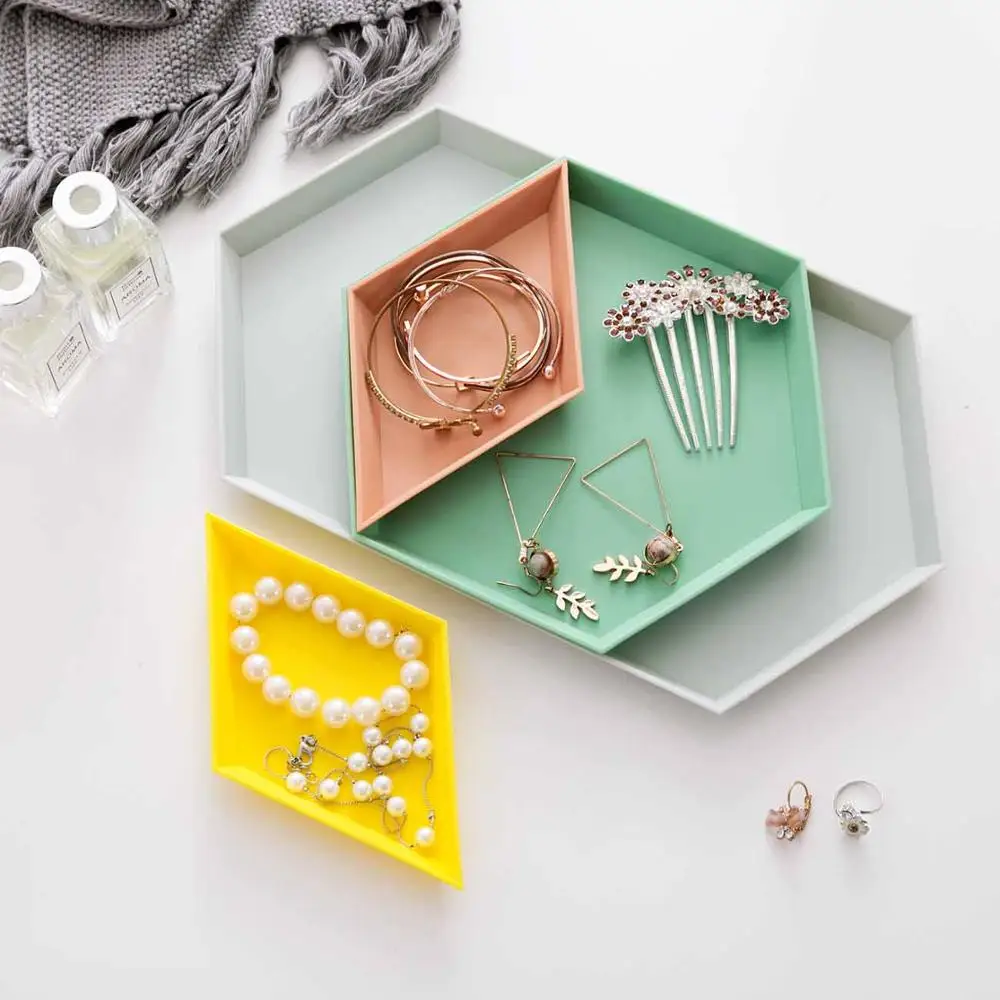 4 шт./компл. скандинавские креативные геометрические лотки для хранения