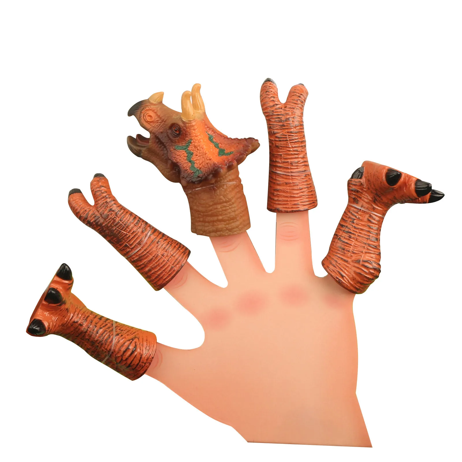 FUN LITTLE TOYS 5 PCs Animal Bath Finger Puppets Dinosaur Figure Toys Anime Action Figures Creative Tricky | Игрушки и хобби