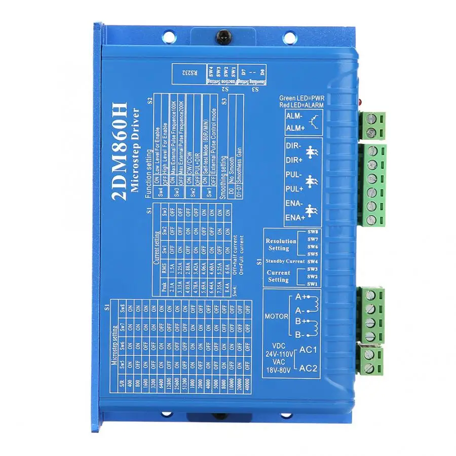 CNC 2DM860H цифровой двухфазный Драйвер шагового двигателя микроконтроллер