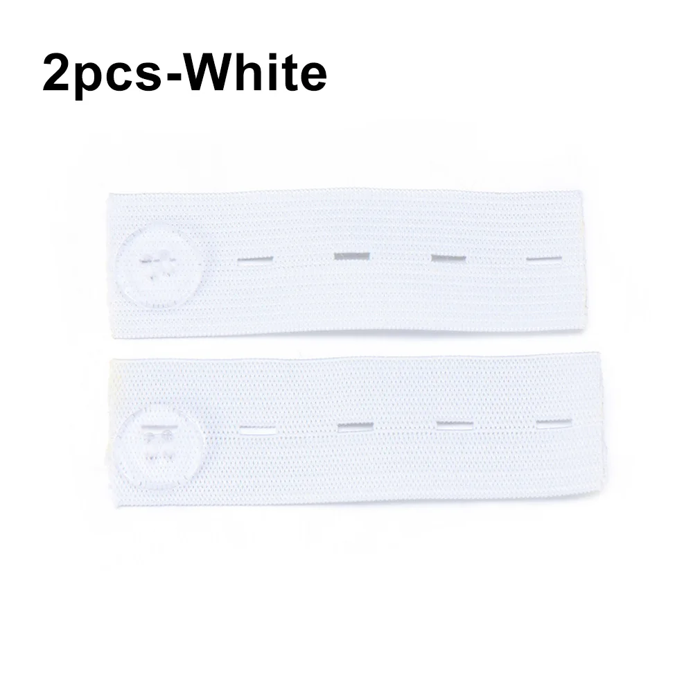 2pcs-white Новые узкие брюки джинсы Юбки Материнство пуговицы крючки моющиеся гаджеты унисекс пояс брюки удлинитель для ремня безопасности одежды аксессуары - Цвет: 2pcs-white